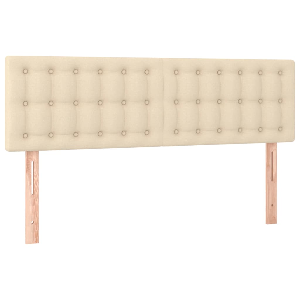 Boxspringbett mit Matratze Creme 140x190 cm Stoff
