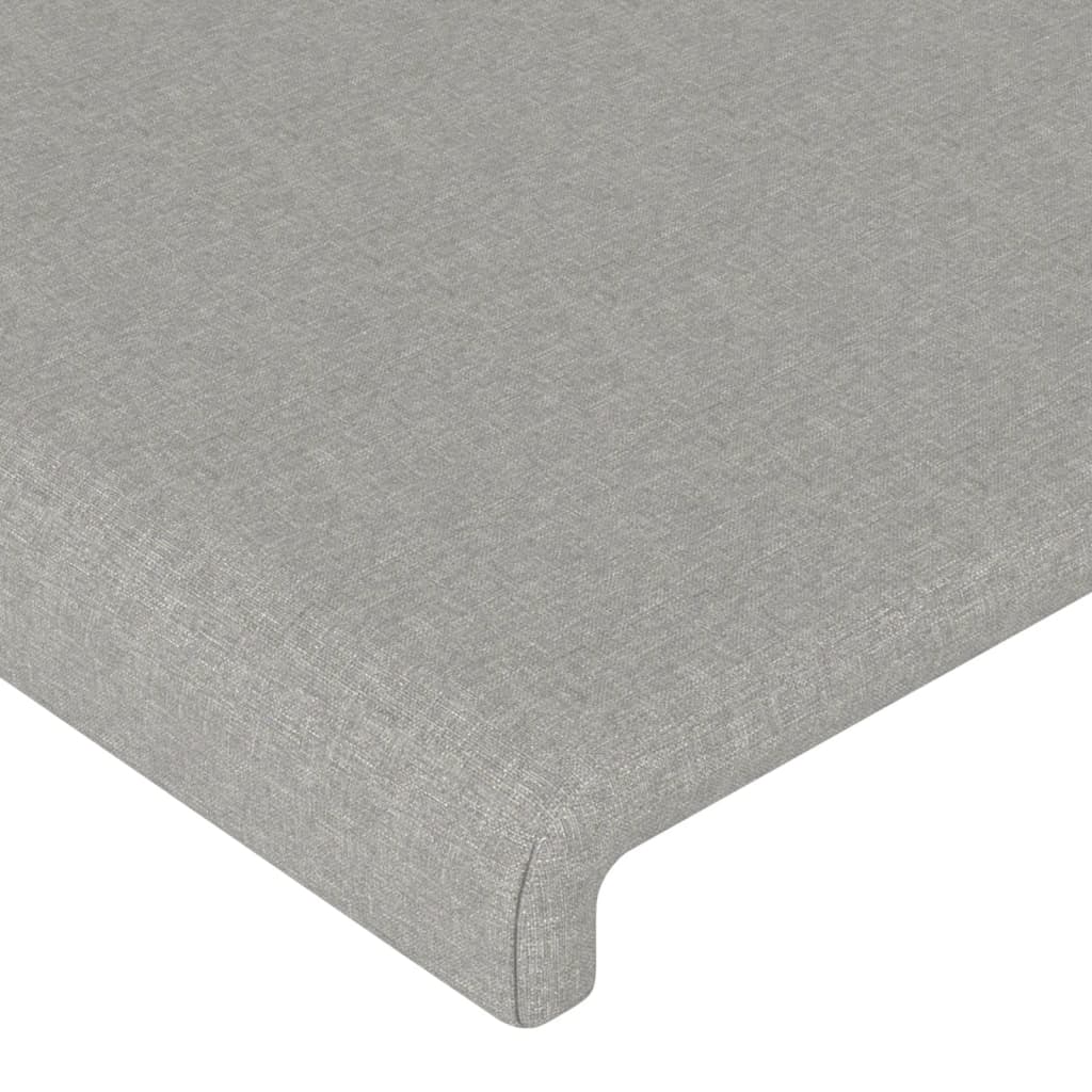 Bettgestell ohne Matratze Hellgrau 100x200 cm Stoff