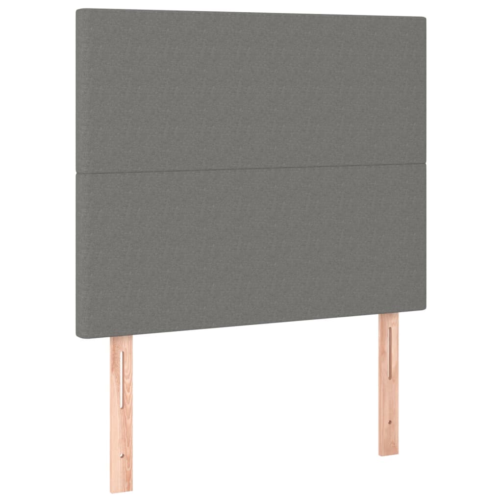 Bettgestell ohne Matratze Dunkelgrau 100x200 cm Stoff
