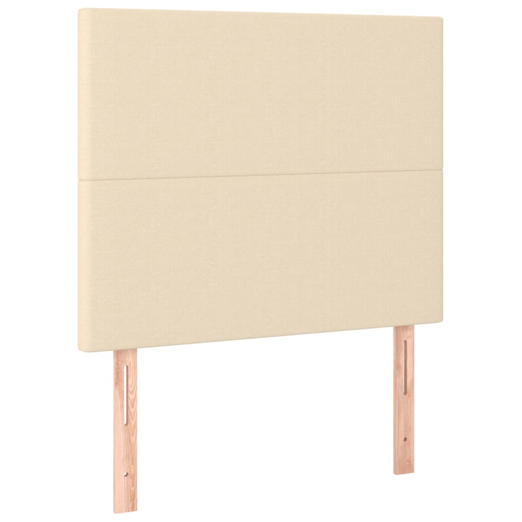 Bettgestell ohne Matratze Creme 120x200 cm Stoff
