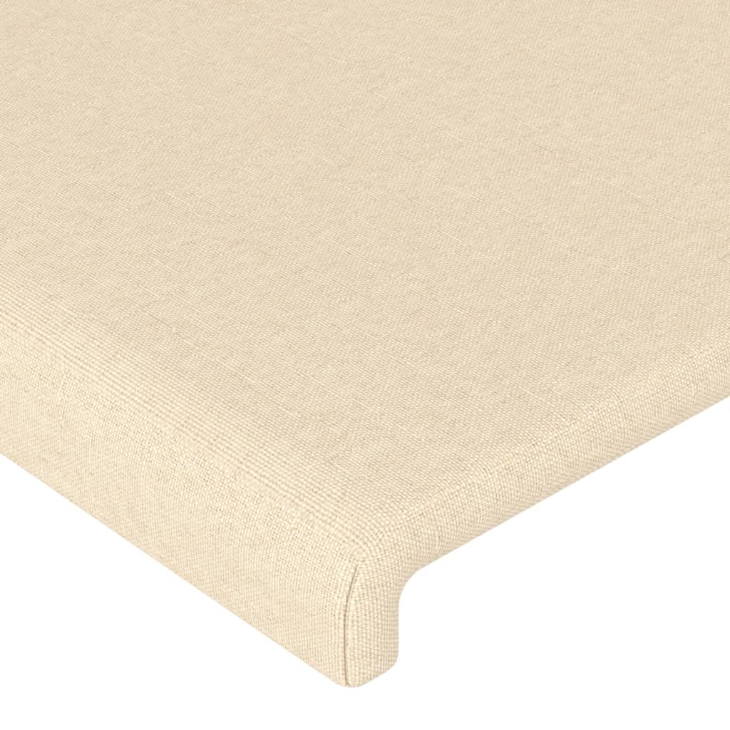 Bettgestell ohne Matratze Creme 120x200 cm Stoff