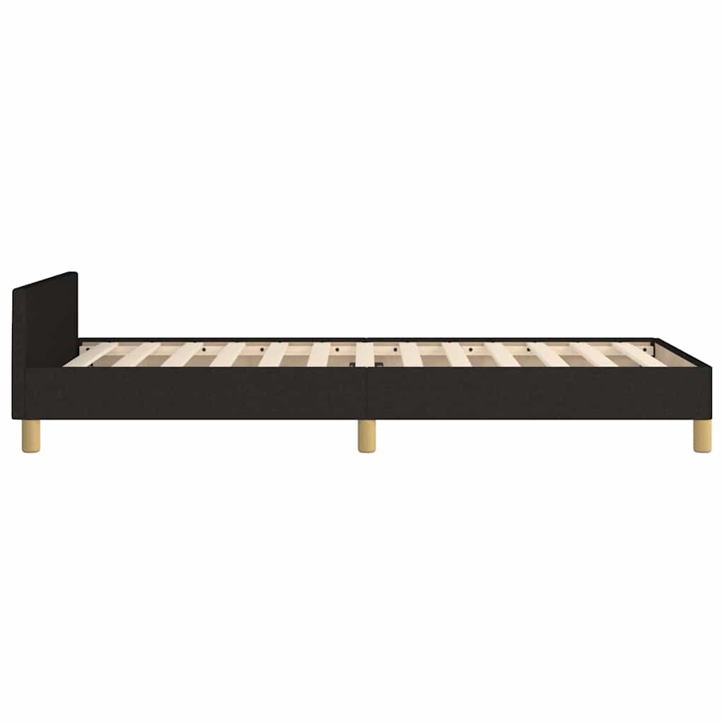 Bettgestell ohne Matratze Schwarz 90x190 cm Stoff