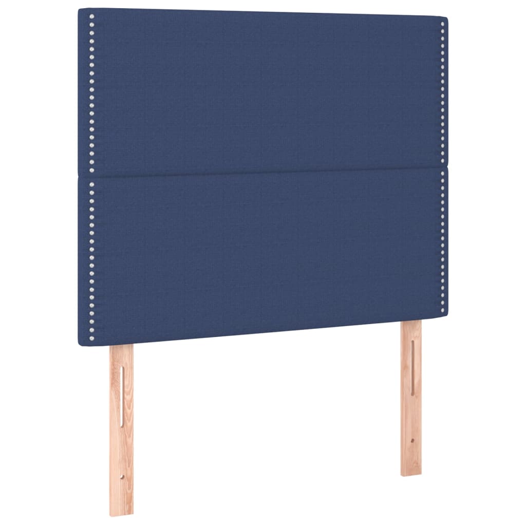 Bettgestell ohne Matratze Blau 90x190 cm Stoff
