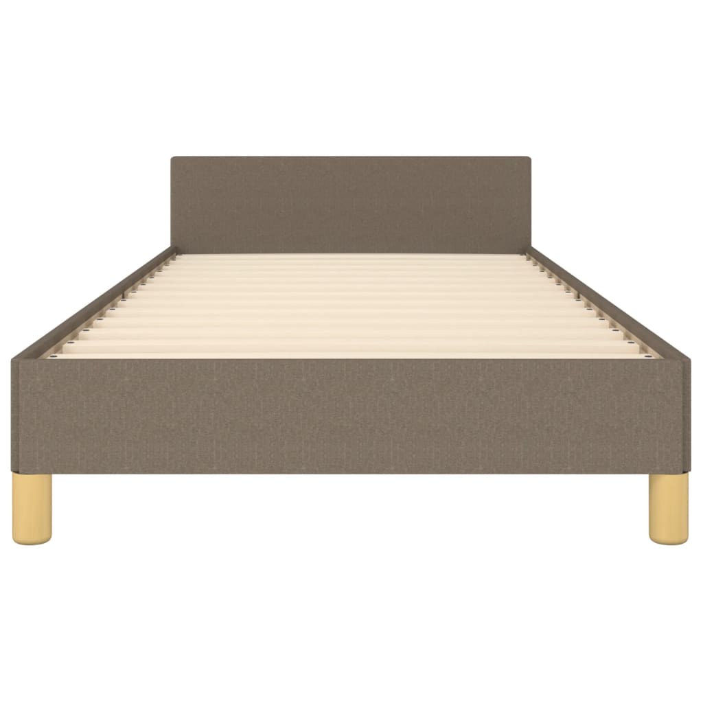 Bettgestell ohne Matratze Taupe 90x200 cm Stoff