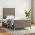 Bettgestell ohne Matratze Taupe 90x200 cm Stoff