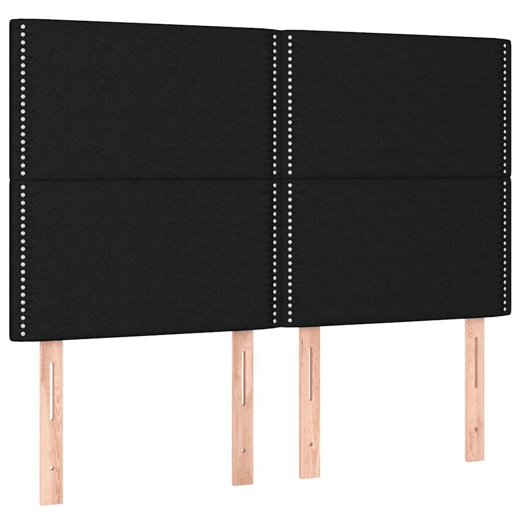 Bettgestell ohne Matratze Schwarz 140x200 cm Stoff