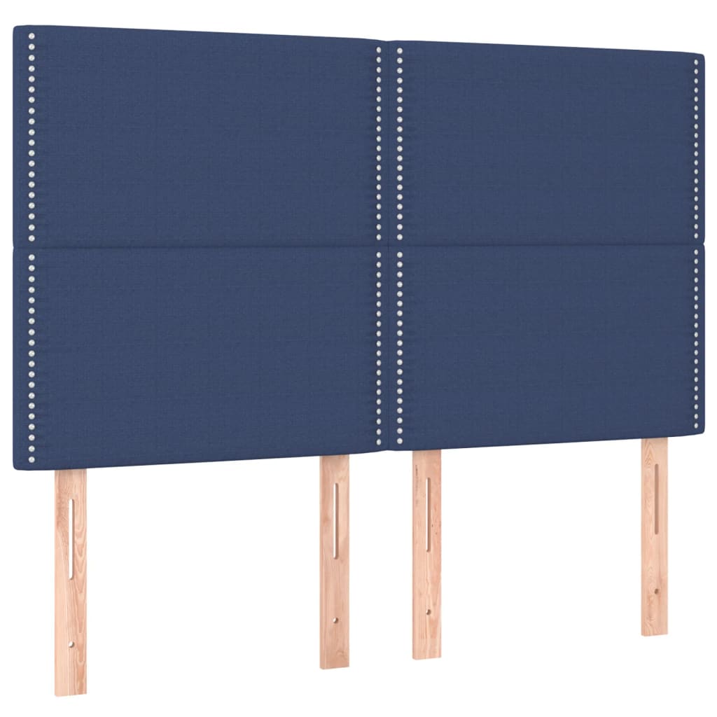 Bettgestell ohne Matratze Blau 140x200 cm Stoff