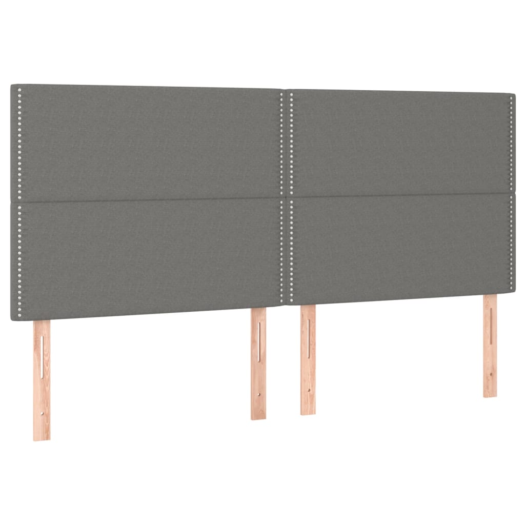Bettgestell ohne Matratze Dunkelgrau 180x200 cm Stoff