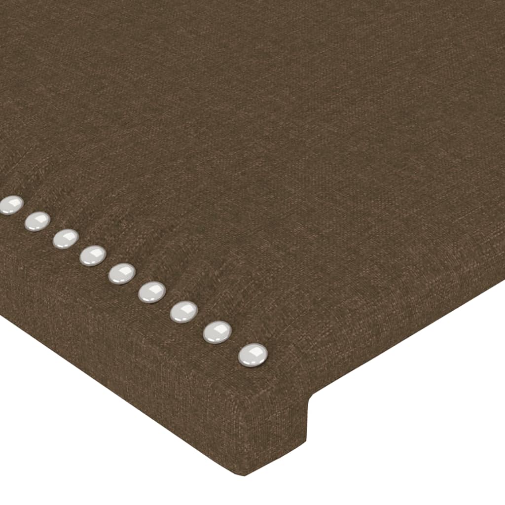 Bettgestell ohne Matratze Dunkelbraun 180x200 cm Stoff