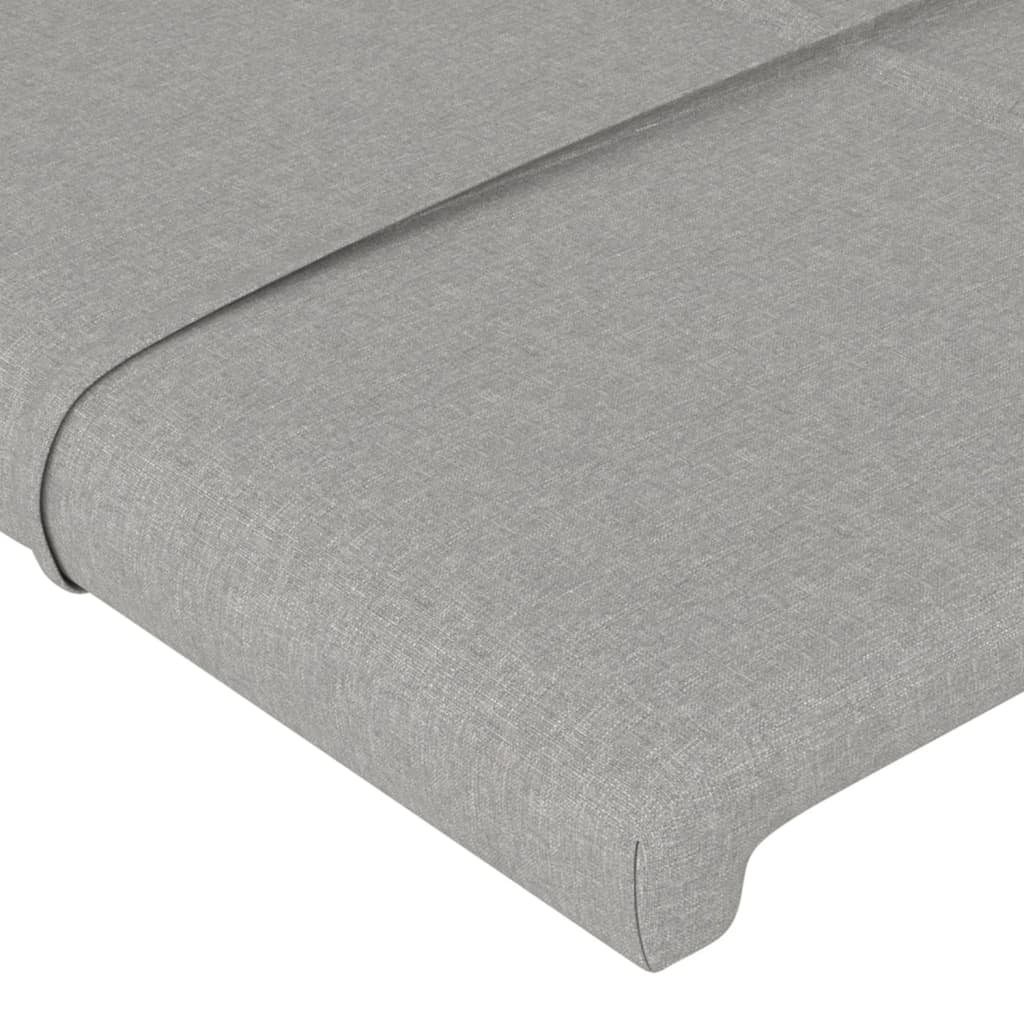 Bettgestell ohne Matratze Hellgrau 100x200 cm Stoff