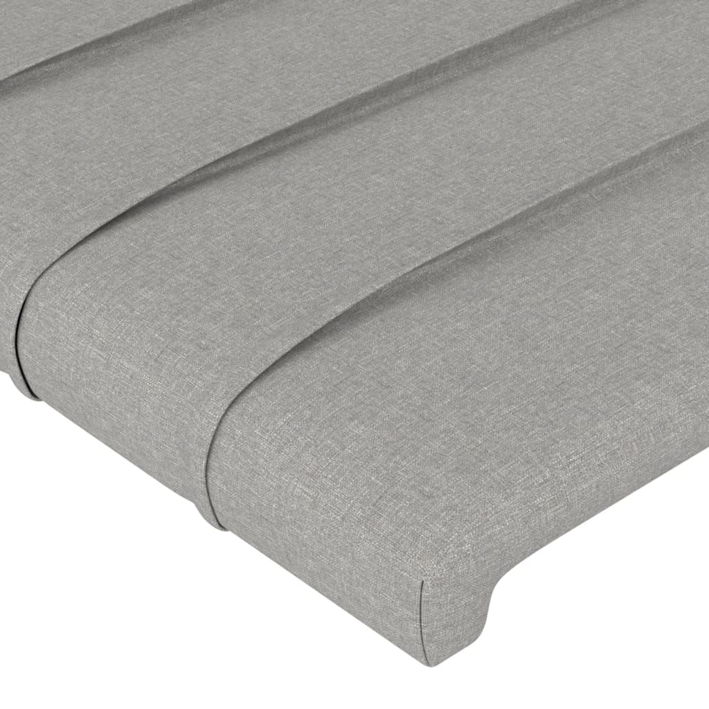Bettgestell ohne Matratze Hellgrau 120x200 cm Stoff