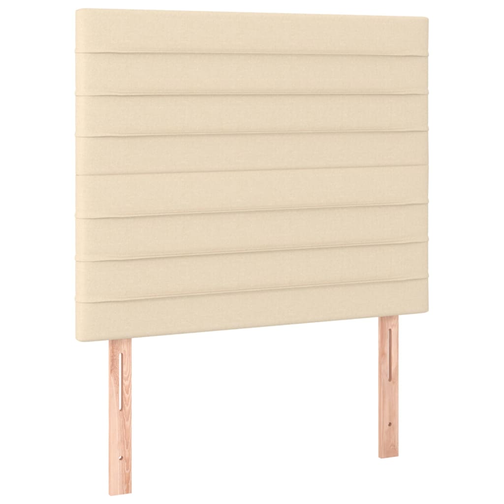 Bettgestell ohne Matratze Creme 120x200 cm Stoff