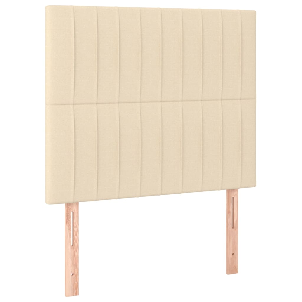 Bettgestell ohne Matratze Creme 80x200 cm Stoff