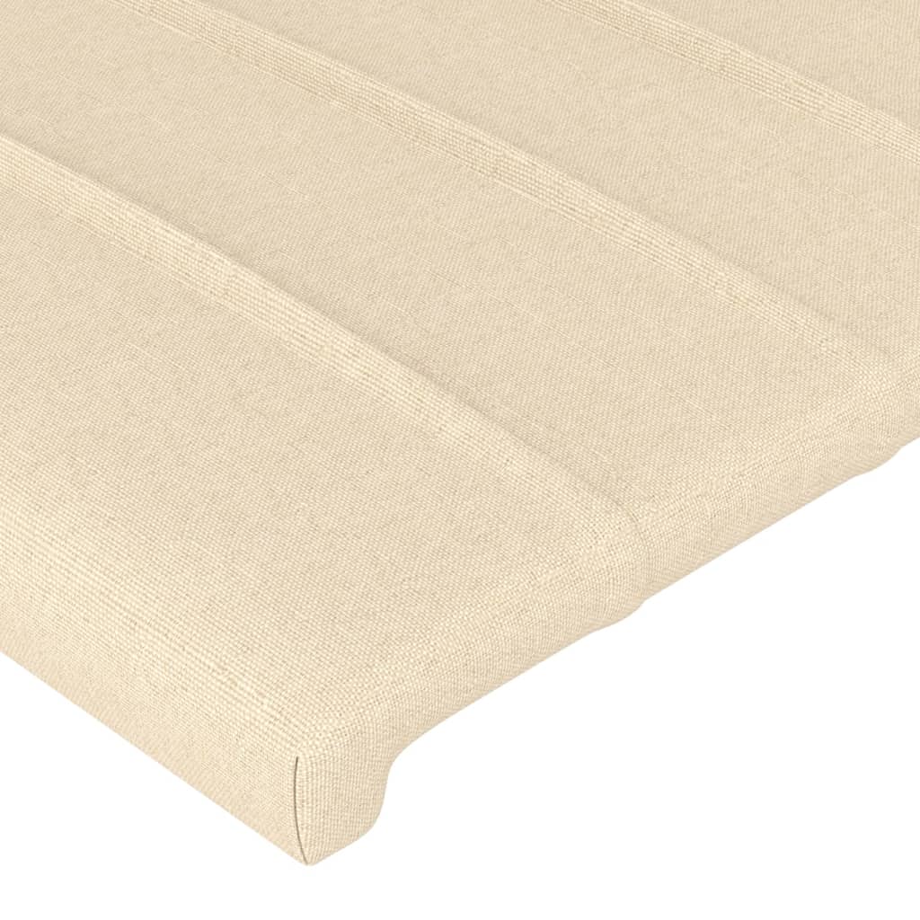 Bettgestell ohne Matratze Creme 80x200 cm Stoff