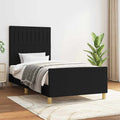 Bettgestell ohne Matratze Schwarz 90x190 cm Stoff