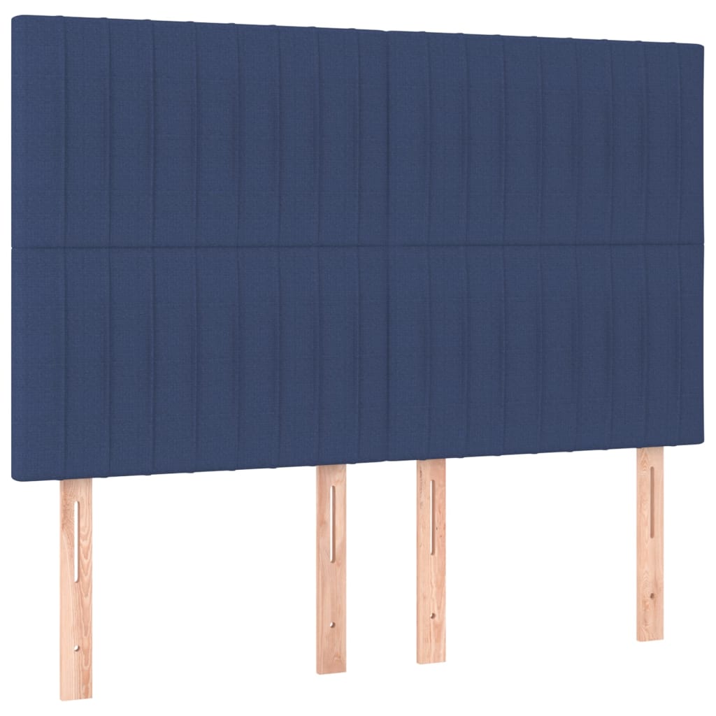 Bettgestell ohne Matratze Blau 140x190 cm Stoff