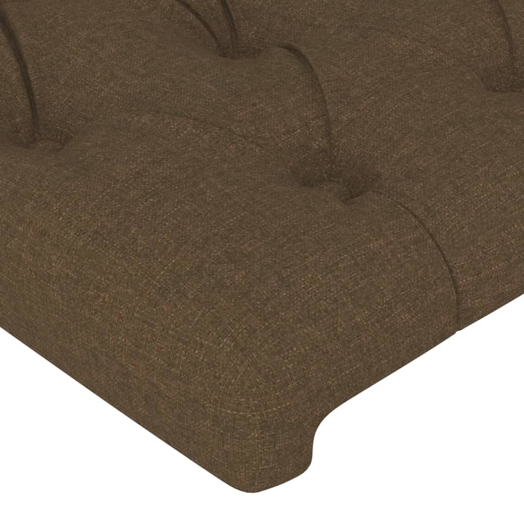 Bettgestell ohne Matratze Dunkelbraun 80x200 cm Stoff