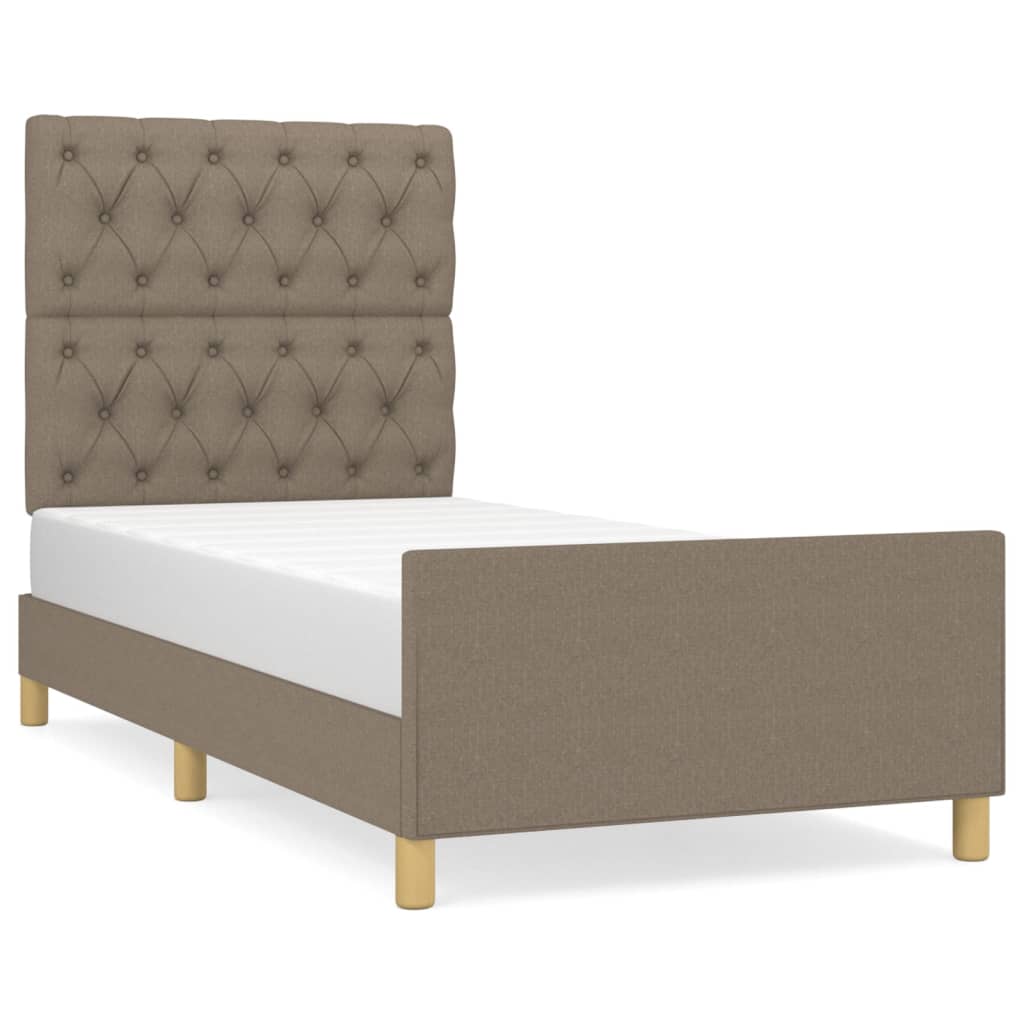 Bettgestell ohne Matratze Taupe 80x200 cm Stoff
