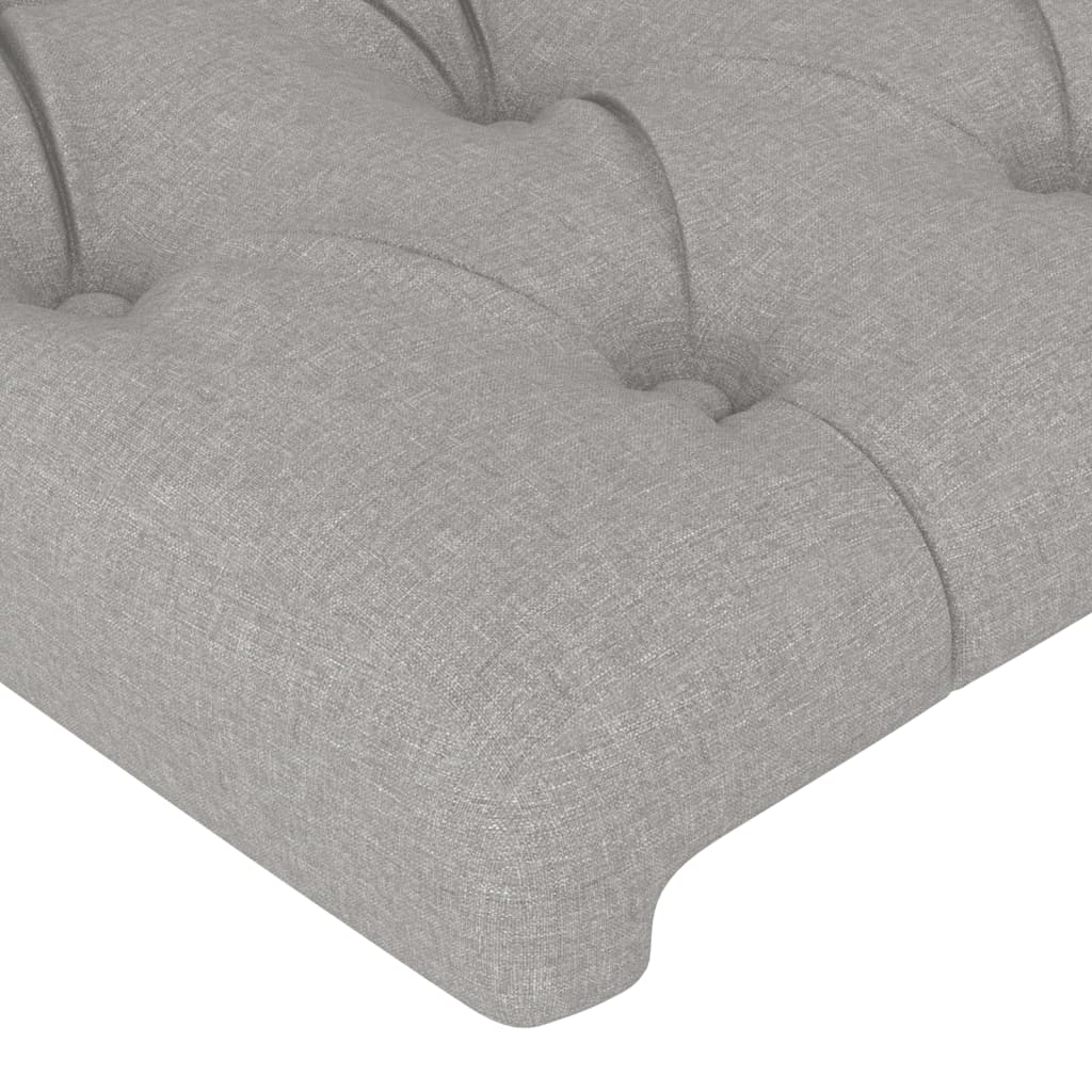 Bettgestell ohne Matratze Hellgrau 100x200 cm Stoff