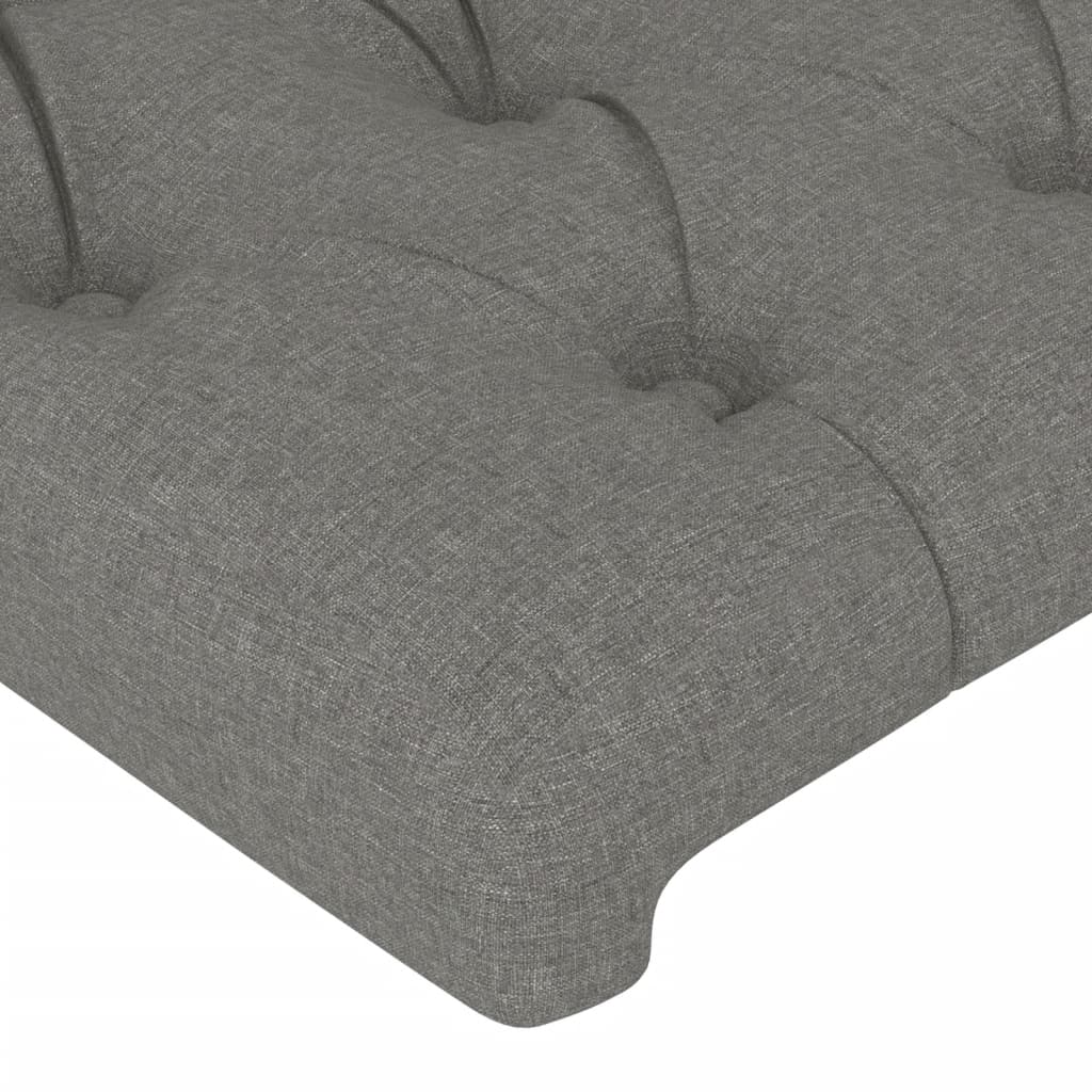 Bettgestell ohne Matratze Dunkelgrau 180x200 cm Stoff