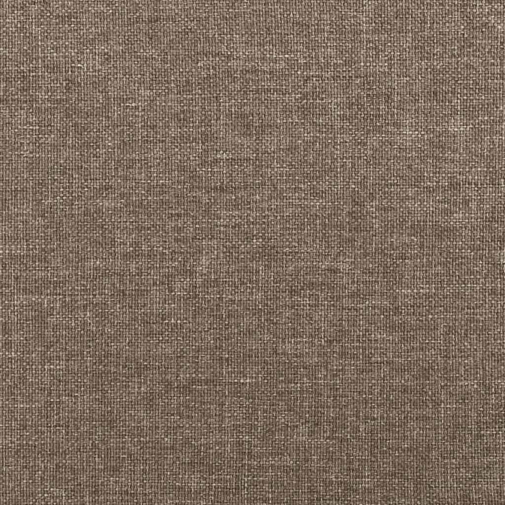 Bettgestell mit Kopfteil Taupe 90x190 cm Stoff