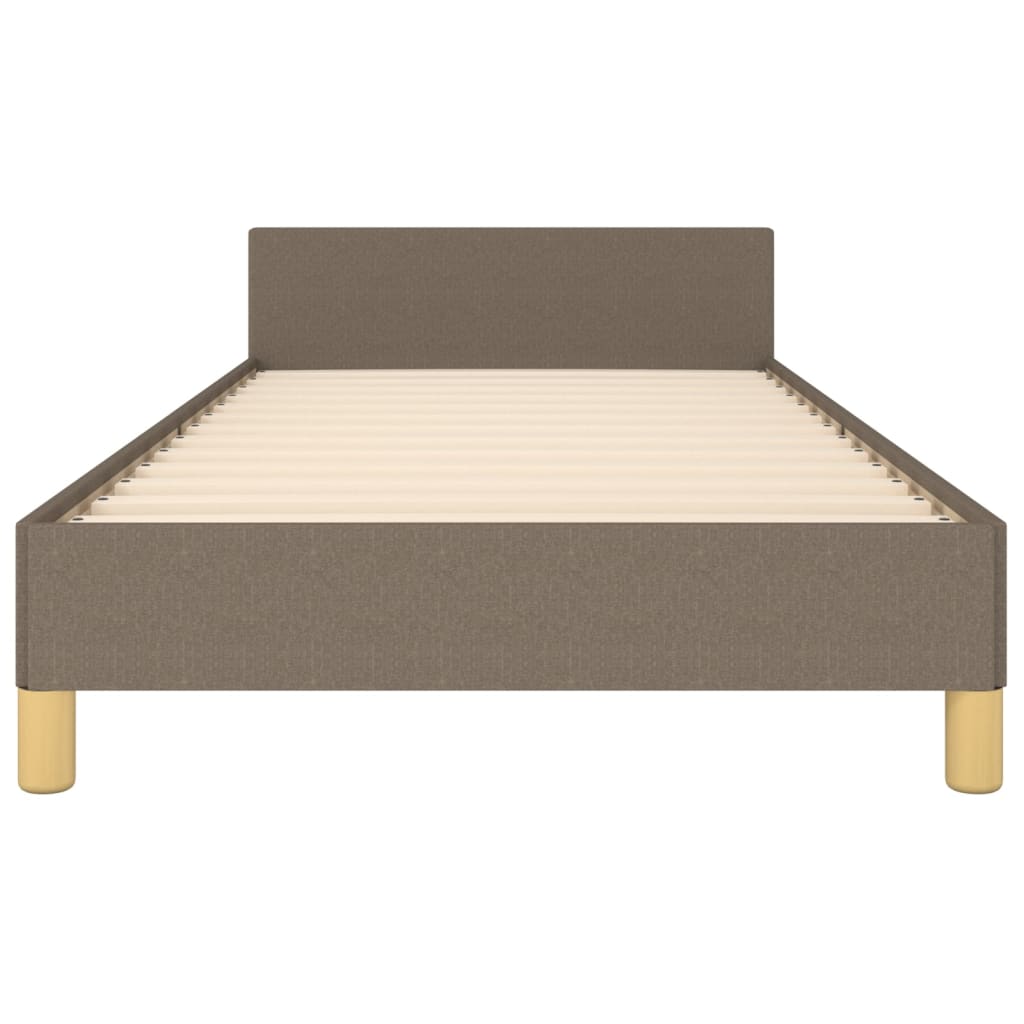 Bettgestell ohne Matratze Taupe 90x200 cm Stoff