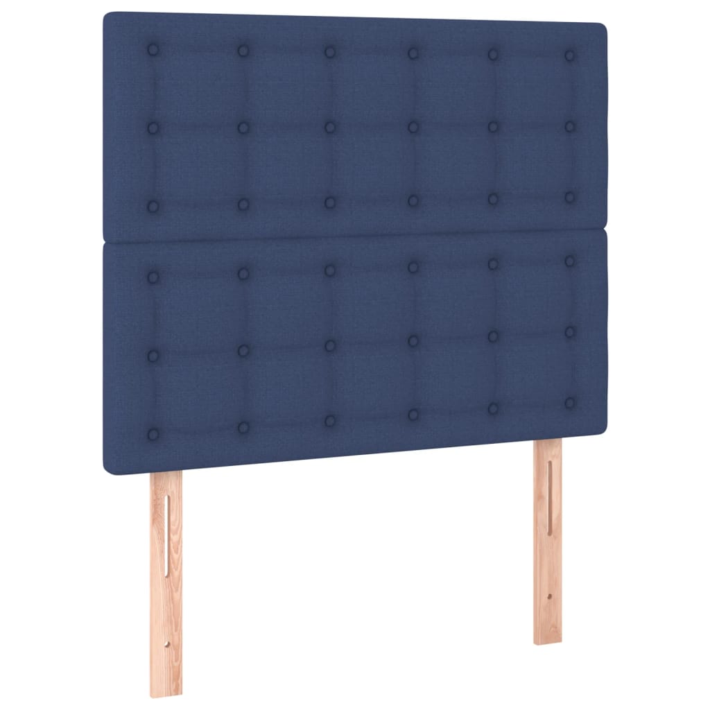 Bettgestell ohne Matratze Blau 100x200 cm Stoff