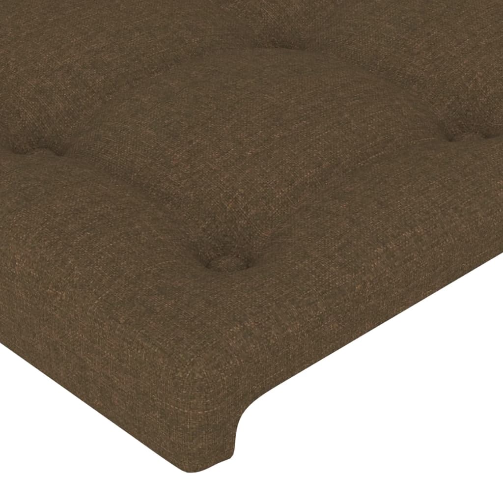 Bettgestell ohne Matratze Dunkelbraun 120x200 cm Stoff