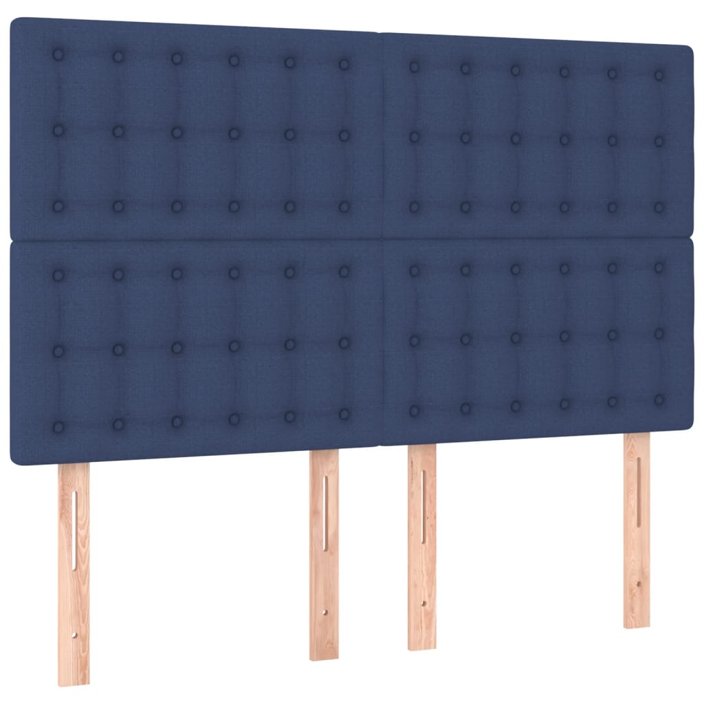 Bettgestell ohne Matratze Blau 140x190 cm Stoff