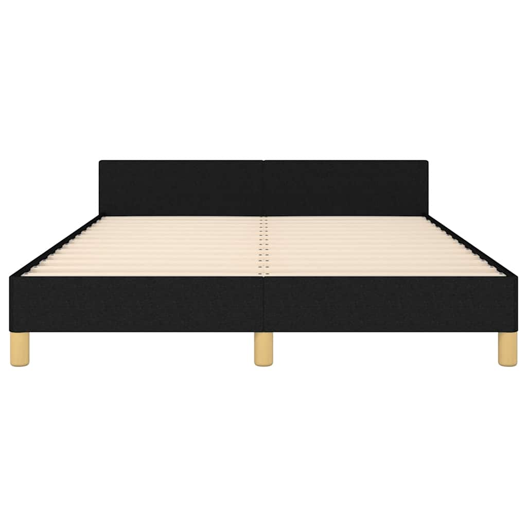 Bettgestell ohne Matratze Schwarz 140x200 cm Stoff