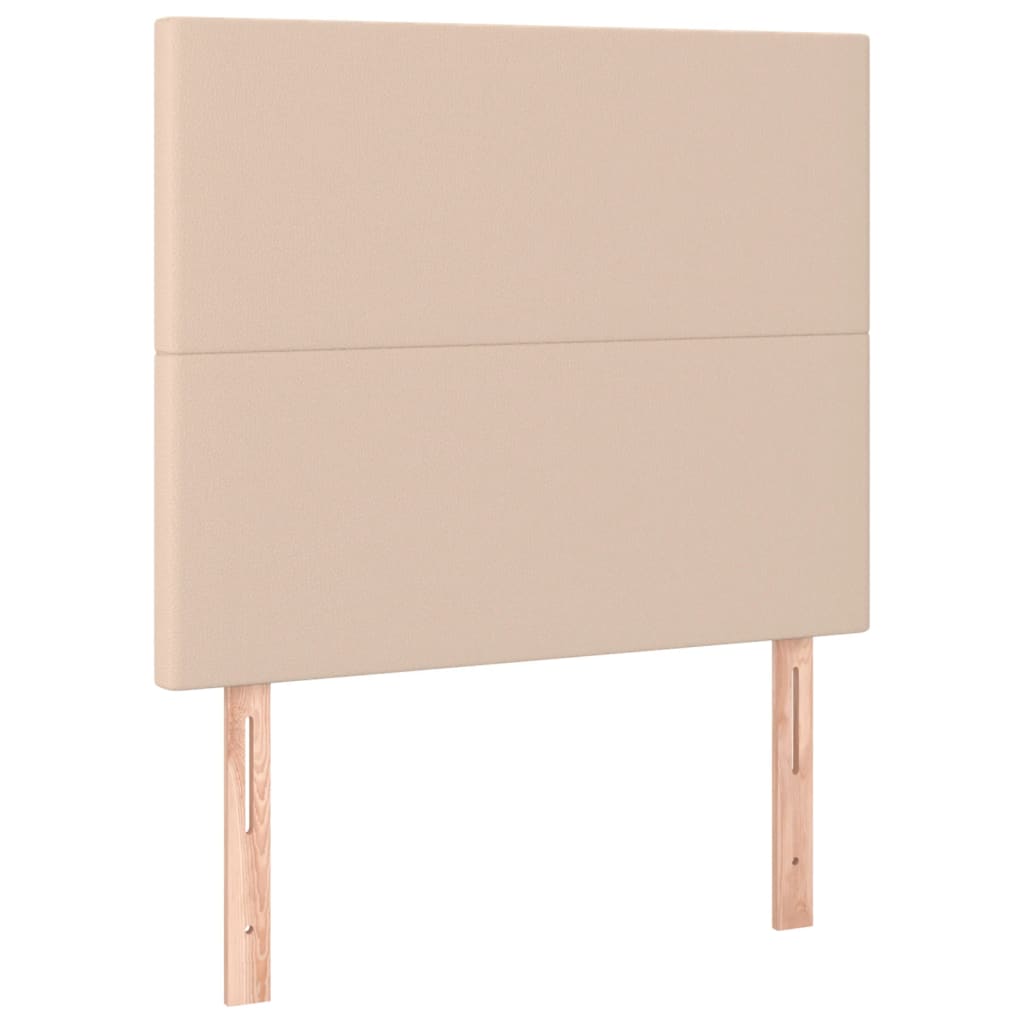 Bettgestell mit Kopfteil Cappuccino-Braun 100x200 cm Kunstleder