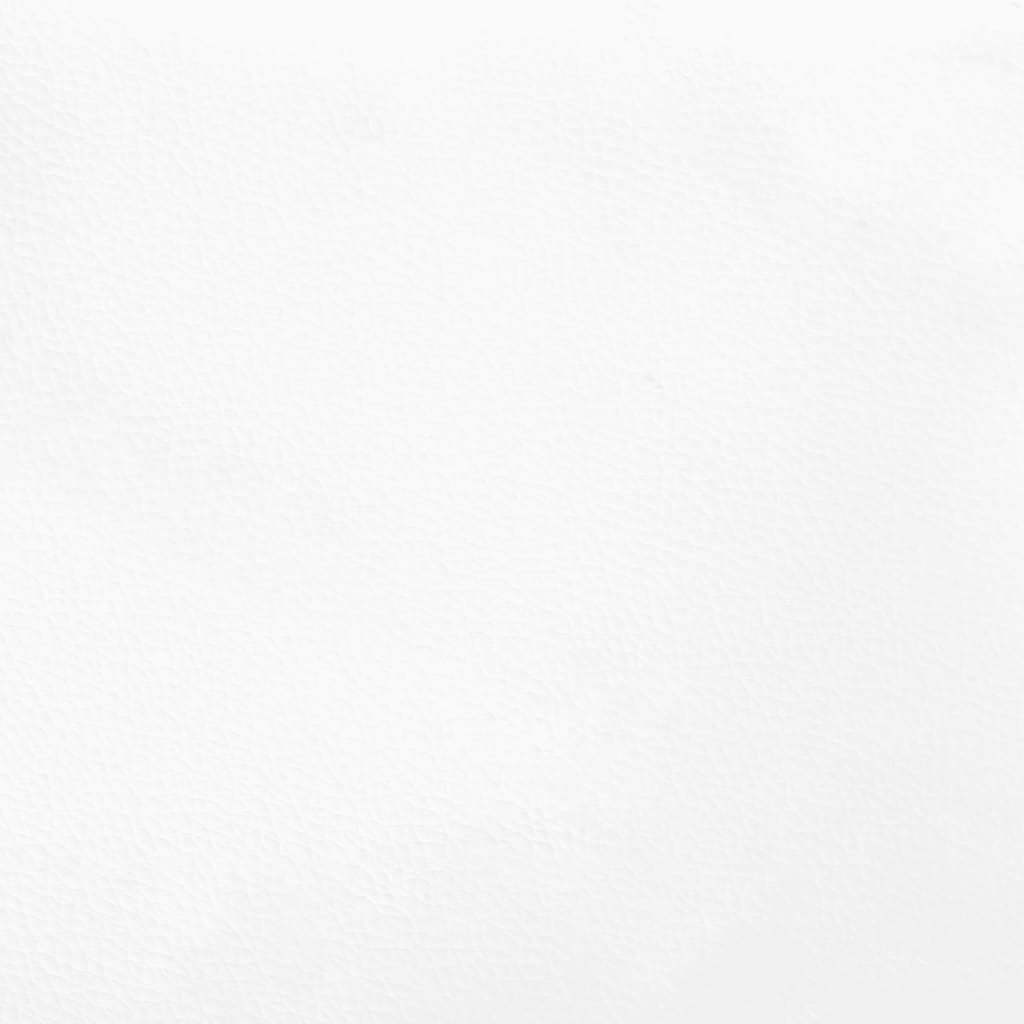 Bettgestell mit Kopfteil Weiß 120x200 cm Kunstleder