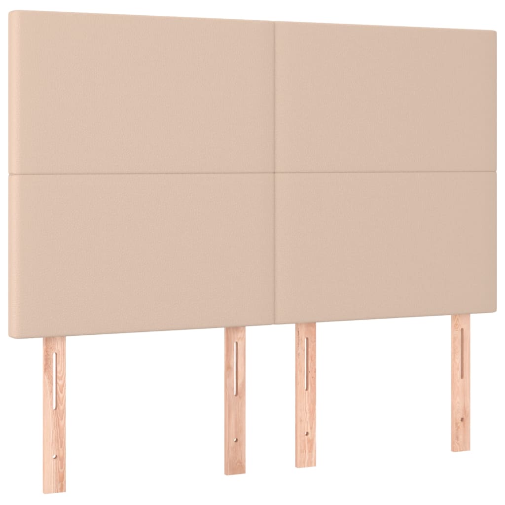 Bettgestell mit Kopfteil Cappuccino-Braun 140x190 cm Kunstleder