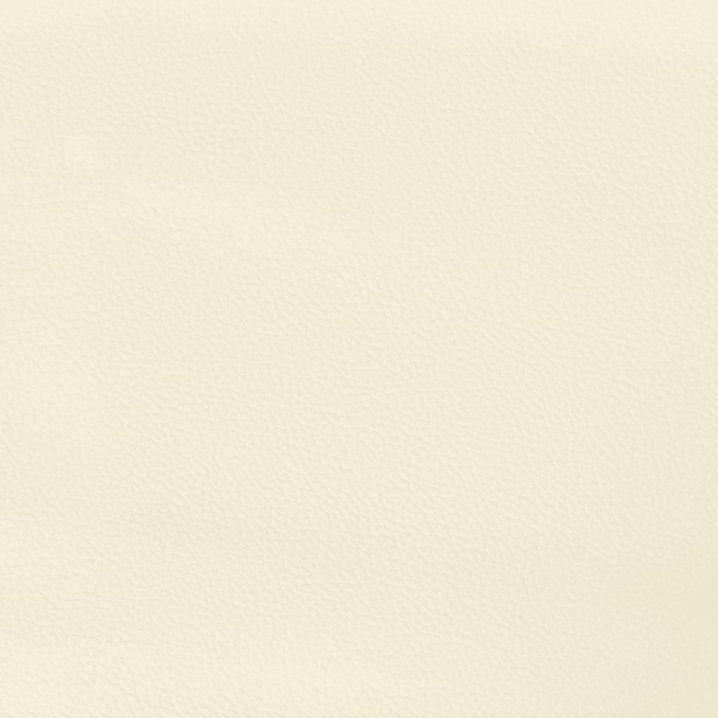 Bettgestell mit Kopfteil Creme 200x200 cm Kunstleder