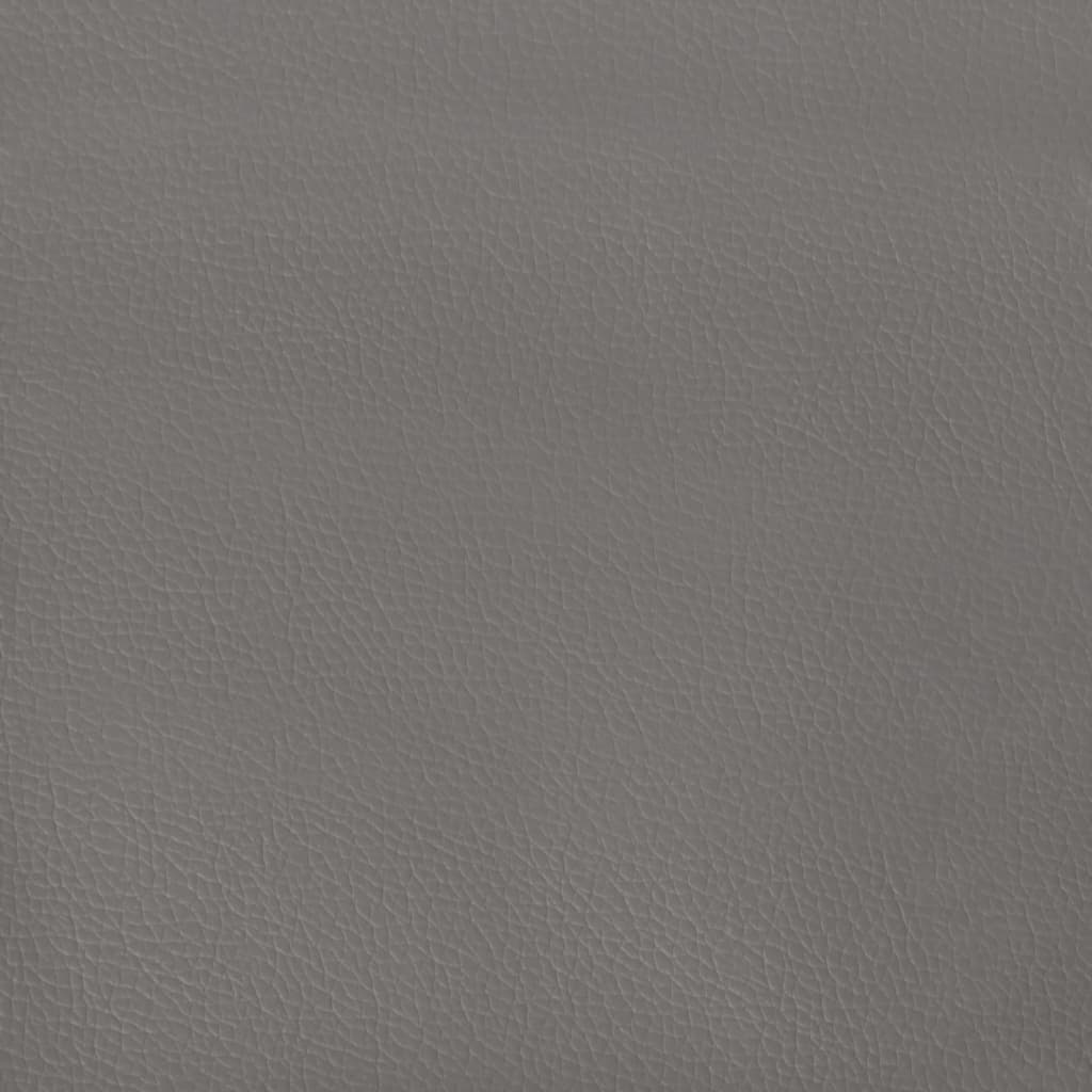 Bettgestell mit Kopfteil Grau 200x200 cm Kunstleder