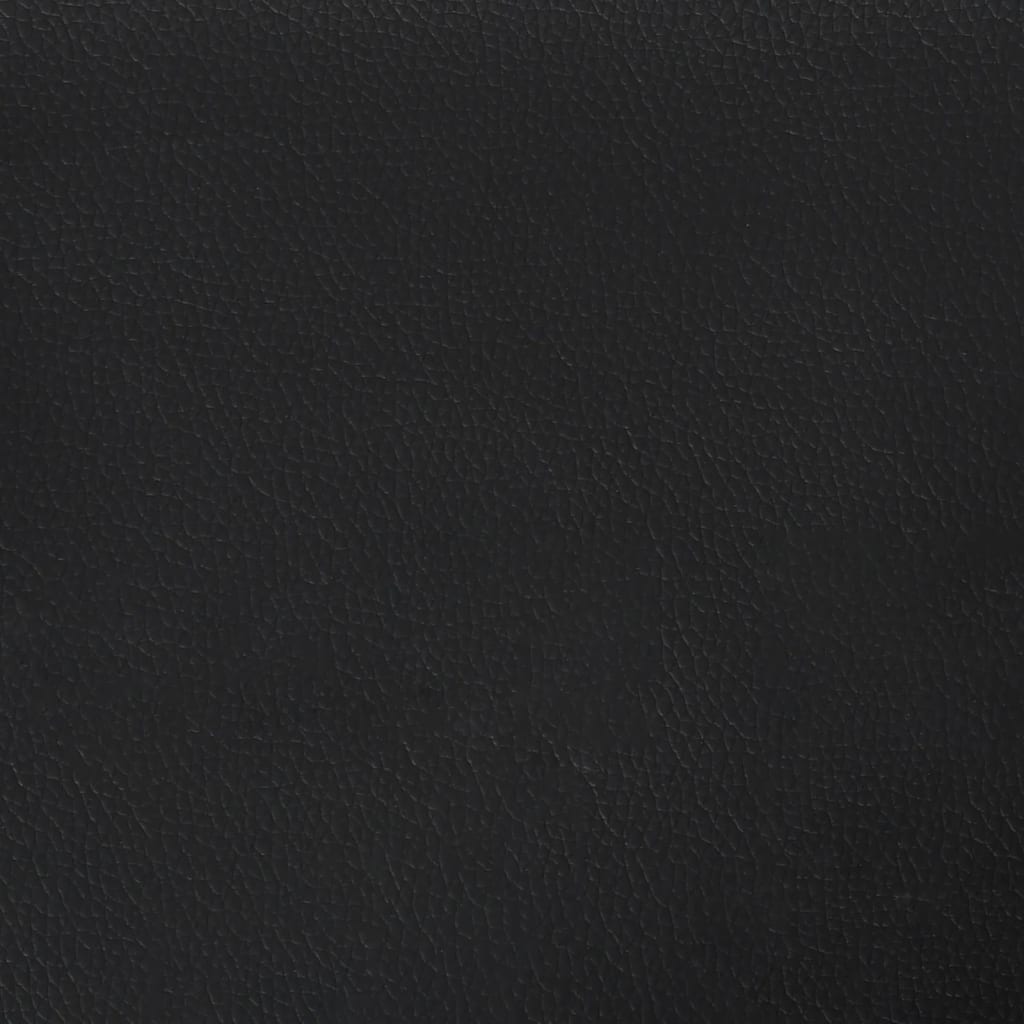 Bettgestell mit Kopfteil Schwarz 140x190 cm Kunstleder