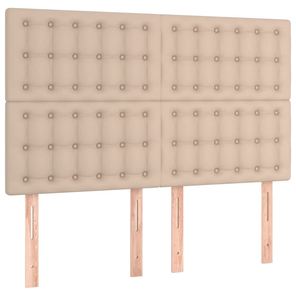 Bettgestell mit Kopfteil Cappuccino-Braun 140x190 cm Kunstleder