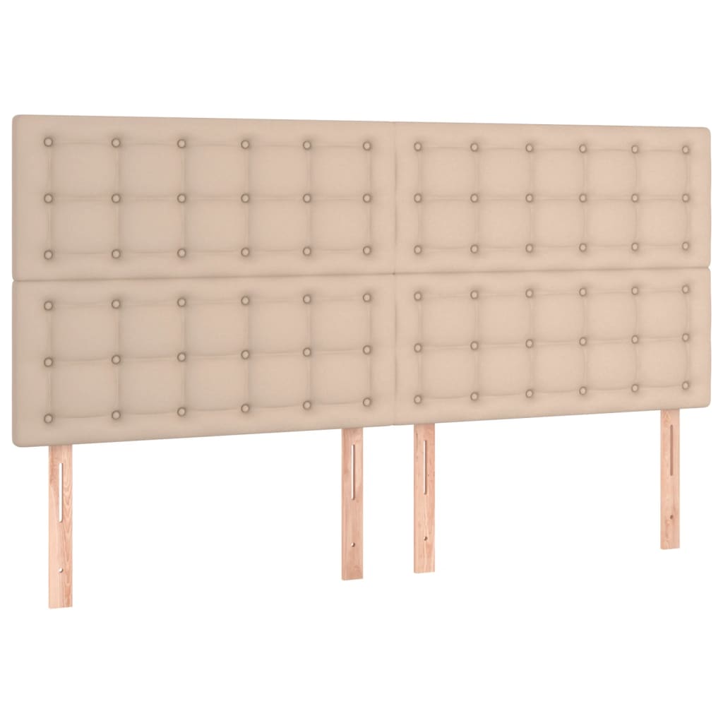 Bettgestell mit Kopfteil Cappuccino-Braun 160x200 cm Kunstleder