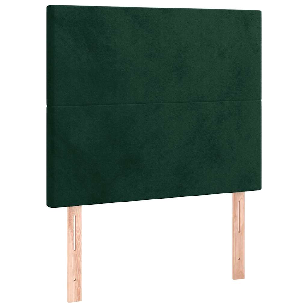 Bettgestell ohne Matratze Dunkelgrün 80x200 cm Samt