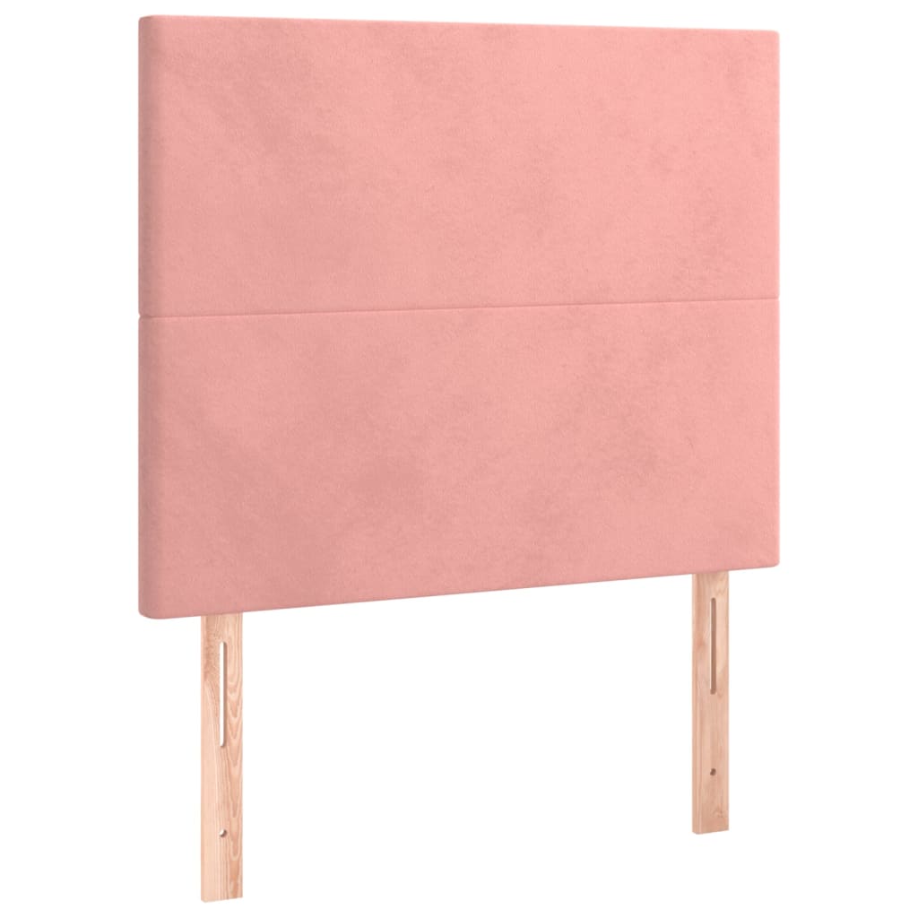 Bettgestell mit Kopfteil Rosa 90x190 cm Samt