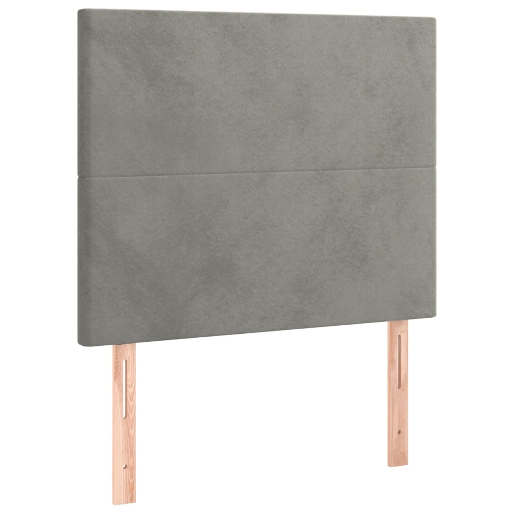 Bettgestell ohne Matratze Hellgrau 100x200 cm Samt