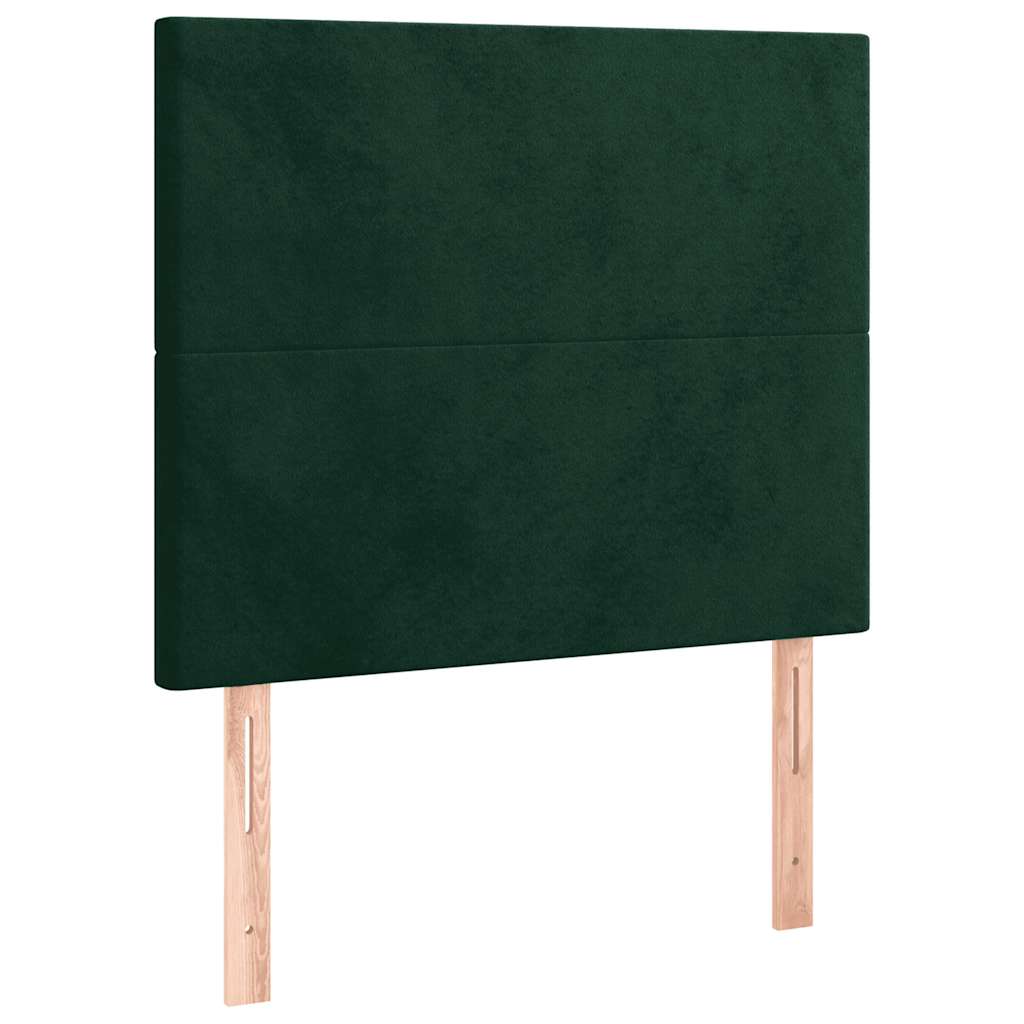 Bettgestell ohne Matratze Dunkelgrün 100x200 cm Samt