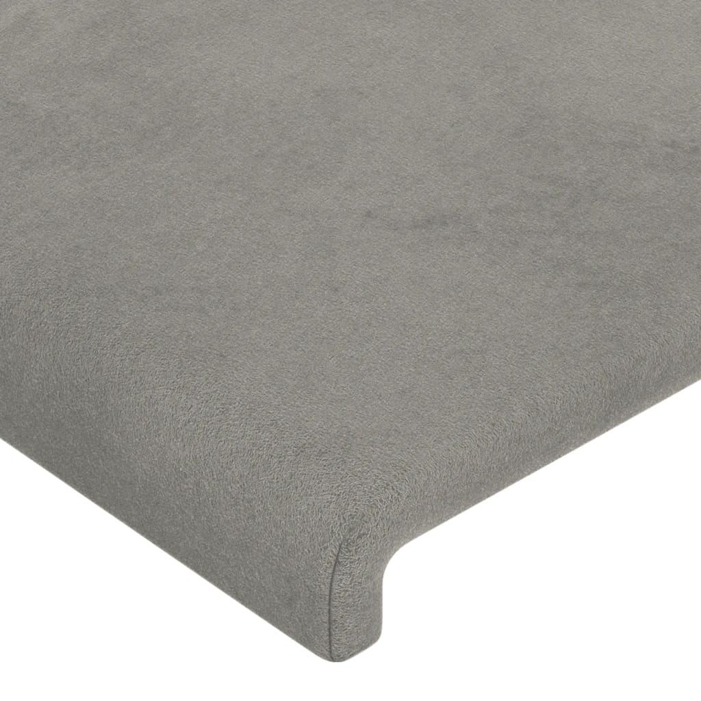 Bettgestell ohne Matratze Hellgrau 120x200 cm Samt