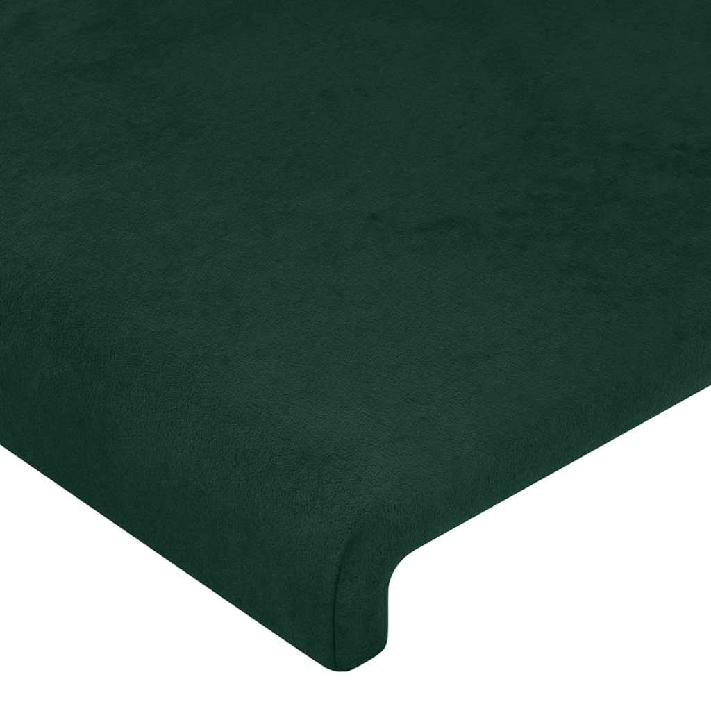 Bettgestell ohne Matratze Dunkelgrün 140x190 cm Samt