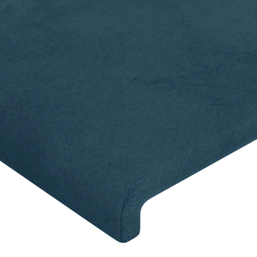 Bettgestell ohne Matratze Dunkelblau 140x190 cm Samt