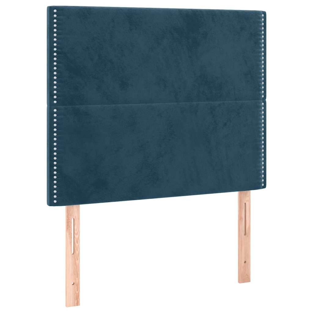 Bettgestell ohne Matratze Dunkelblau 90x190 cm Samt