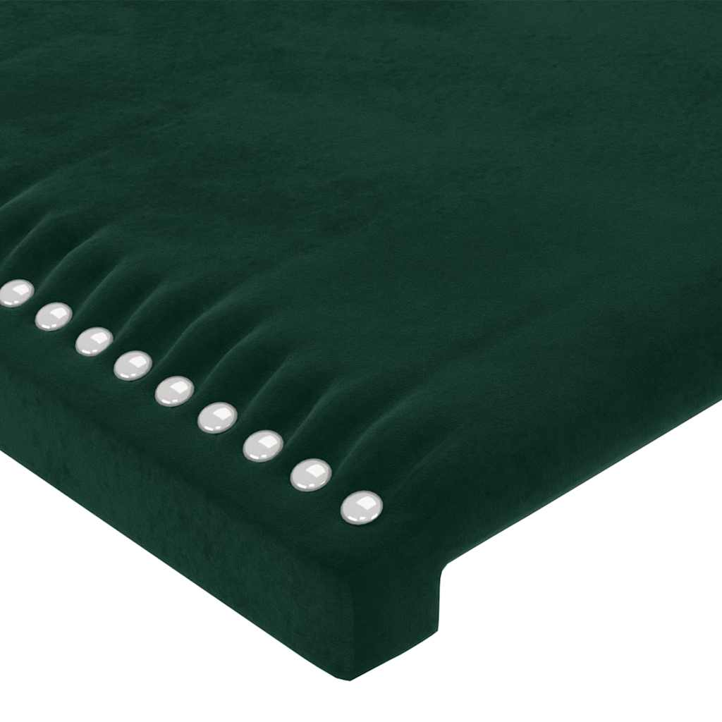 Bettgestell ohne Matratze Dunkelgrün 90x200 cm Samt