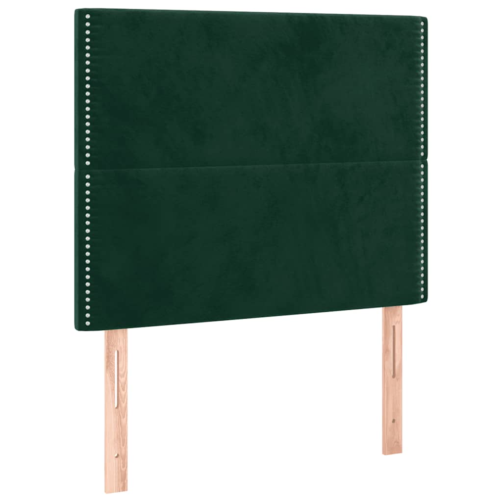 Bettgestell ohne Matratze Dunkelgrün 100x200 cm Samt