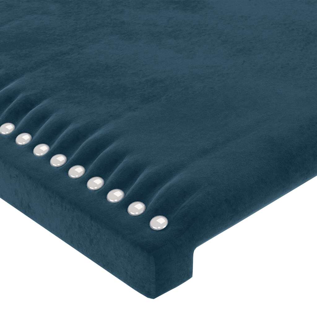 Bettgestell ohne Matratze Dunkelblau 100x200 cm Samt