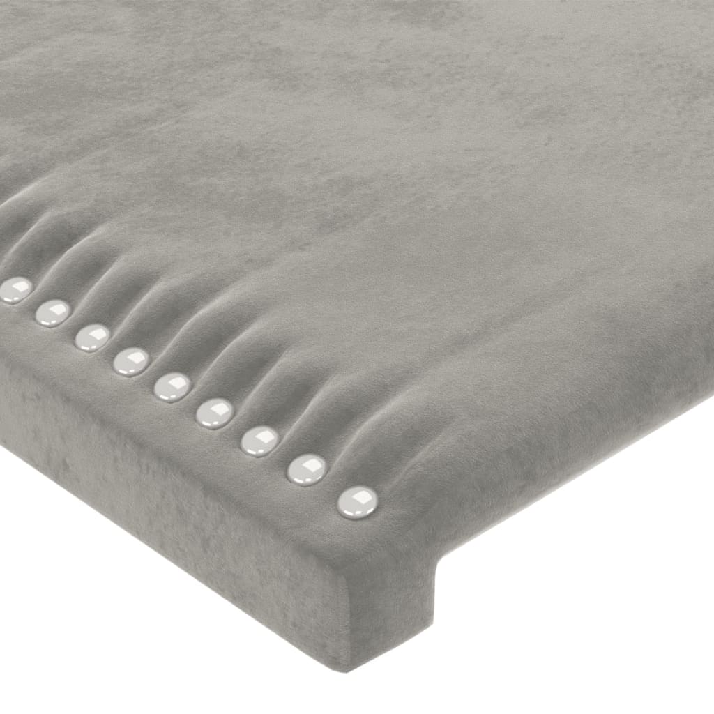 Bettgestell ohne Matratze Hellgrau 120x200 cm Samt